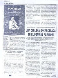 Una chilena encarcelada en el Perú de Fujimori.  [artículo]
