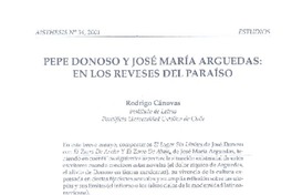 Pepe Donoso y José María Arguedas: en los reveses del paraíso  [artículo] Rodrigo Cánovas.