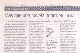 Más que una novela negra en Lima  [artículo] Ernesto Ayala.