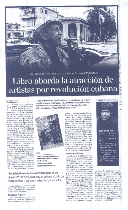 Libro aborda la atracción de artistas por revolución cubana  [artículo] 7 Denisse Espinoza A.
