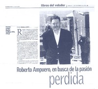 roberto Ampuero, en busca de la pasión perdida  [artículo] Marco Herrera Campos.