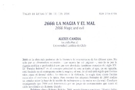 2666: La magia y el mal  [artículo]Alexis Candia.