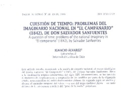 Cuestión de tiempo: problemas del imaginario nacional en "El campanario" (1842), de don Salvador Sanfuentes  [artículo]Ignacio Alvarez.