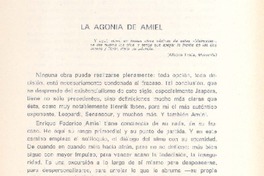 La agonía de Amiel  [artículo] Eugenio Cobo.