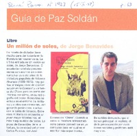 Un millón de soles  [artículo] Edmundo Paz Soldán.