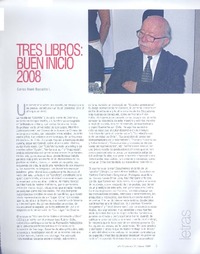 Tres libros, buen inicio 2008  [artículo] Carlos René Ibacache I.