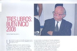 Tres libros, buen inicio 2008  [artículo] Carlos René Ibacache I.