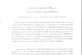 Un converso sui generis (entrevista)  [artículo] Francisco José Cruz.