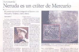 Neruda es un cráter de Mercurio  [artículo] Alexis Ibarra O.
