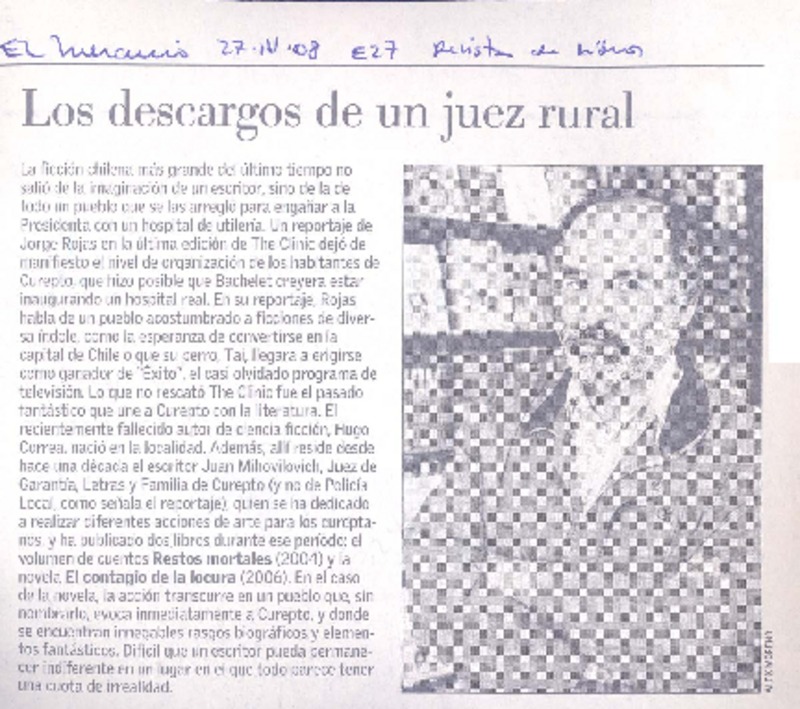 Los Descargos de un juez rural  [artículo].