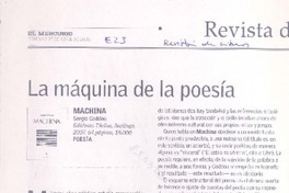La máquina de la poesía  [artículo] Pedro Gandolfo.