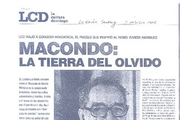 Macondo, la tierra del olvido  [artículo] Carolina Rojas.