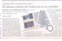 El último cuento de Gumucio es de mentira  [artículo] Daniela Silva Astorga.
