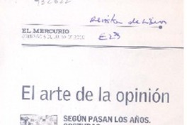 El arte de la opinión  [artículo] Pedro Gandolfo.