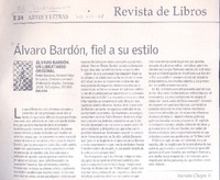álvaro Bardón, fiel a su estilo  [artículo] Hernán Cheyre V.