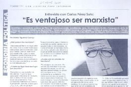 "Es ventajoso ser marxista" (entrevista)  [artículo] Andrés Figueroa Cornejo.