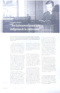 "Los latinoamericanos son indígenas de la cultura oral" (entrevista)  [artículo] Grace Dunlop Echavarría.