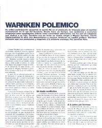 Warnken polémico (entrevista)  [artículo] Josefina Ríos.