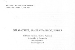 Miramontes, Armas antárticas, firbas  [artículo] Gilberto Triviños y Edson Faúndez.