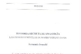 Historia secreta de una orgía  [artículo] Fernando Iwasaki.