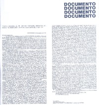 Carta dirigida al Sr. Arturo Fontaine, director del diario El Mercurio, no publicada hasta el 15 de oct. 79  [artículo] Roberto Hozvén.