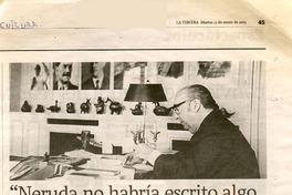 "Neruda no habría escrito algo así", dice Hernán Loyola sobre el falso poema atribuido al vate  [artículo] Andrés Gómez Bravo.