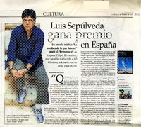Luis Sepúlveda gana premio en España  [artículo] Magdalena Sallato M.
