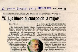 "El lujo liberó el cuerpo de la mujer"  [artículo] Juan Morales Pinochet.