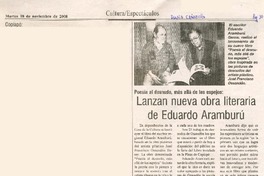 Lanzan nueva obra literaria de Eduardo Aramburú.  [artículo]