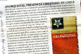 Anarquistas, presencia libertaria en Chile.  [artículo]