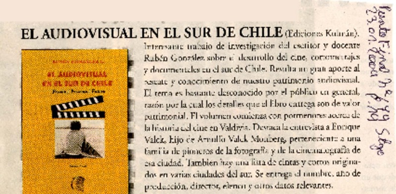 El audiovisual en el sur de Chile.  [artículo]