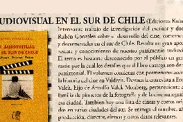 El audiovisual en el sur de Chile.  [artículo]