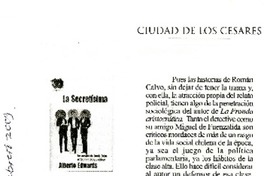 Alberto Edwards: La Secretísima. Los cuentos de Román Calvo, el Sherlock Holmes chileno  [artículo] Australis.