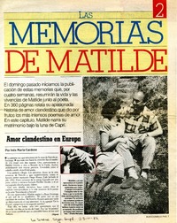 Las memorias de Matilde  [artículo] Inés María Cardone.