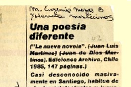 Una poesía diferente  [artículo] M. Eugenia Meza B. [y] Yolanda Motecinos.