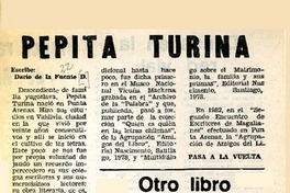 Pepita Turina  [artículo] Darío de la Fuente D.