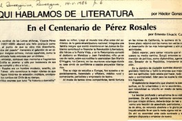 En el centenario de Pérez Rosales  [artículo] Ernesto Livacic Gazzano.