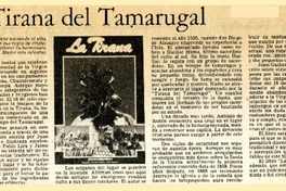 La Tirana del Tamarugal  [artículo] Christiane Raczynski.