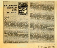 Un cuarto de siglo con Allende  [artículo] Alfonso Calderón.