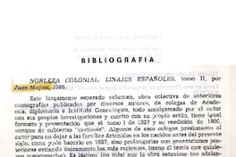 Nobleza colonial, linajes españoles  [artículo] J. Rafael Reyes Reyes.