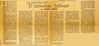 El Novedoso Salinger  [artículo] Ramón Sender.