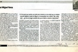 José Miguel Varas  [artículo]Martín Huerta.