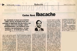 Carlos René Ibacache  [artículo] por Juan Gabriel Araya.