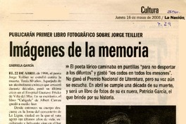 Imágenes de la memoria  [artículo] Gabriela García.