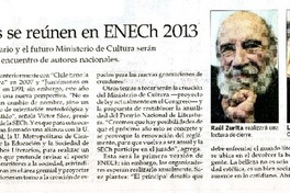 Escritores chilenos se reúnen en Enech 2013  [artículo] Sofía del Sante D.