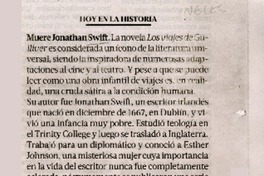 Muere Jonthan Swift  [artículo]