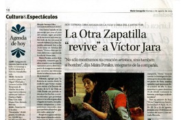 La Otra Zapatilla "revive" a Víctor Jara  [artículo] Ricardo Cárcamo Ulloa