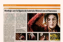 Montaje une la figura de Gabriela Mistral con el flamenco  [artículo]