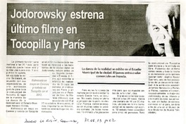 Jodorowsky estrena último filme en Tocopilla y París  [artículo]