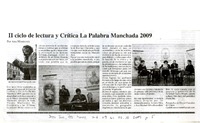 II Ciclo de lectura y crítica la palabra manchada 2009  [artículo] Ana Montrosis.